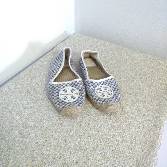 Tory Burch Shoes - Tory Burch Espadrille Signature Canvas Flats